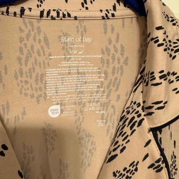 NWT WNS State of Day Intimates Notch Collar Modal Sleep shirt Sz Large - Picture 4 of 6